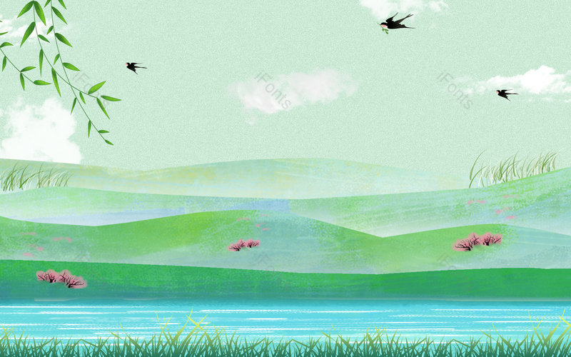 二十四节气惊蛰春分传统节气古风通用背景,插画/手绘图,插画/手绘图库,插画/手绘图下载,插画/手绘